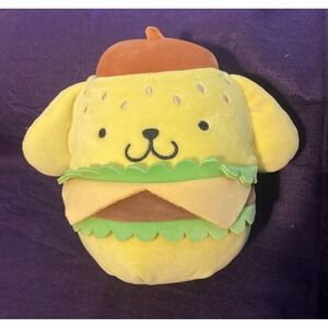 Original Squishmallows HELLO KITTY POMPOMPURIN CHEESE BURGER 6.5" PLUSH